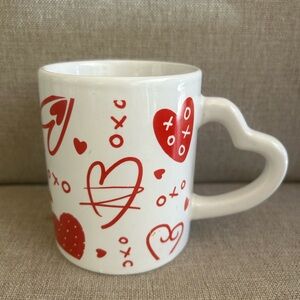Michael’s Valentine Red Heart Love Mug Coffee Mug Cup w/Heart Handle